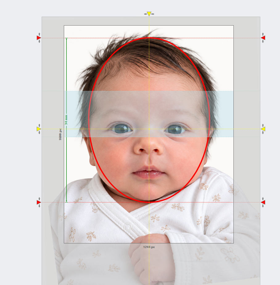 Babyfoto bei der Aufnahme